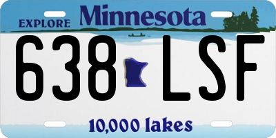 MN license plate 638LSF