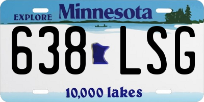MN license plate 638LSG