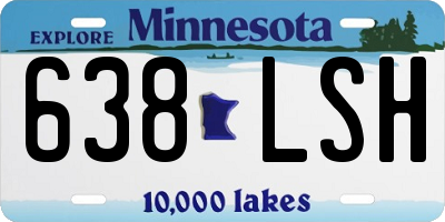 MN license plate 638LSH