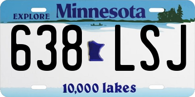 MN license plate 638LSJ