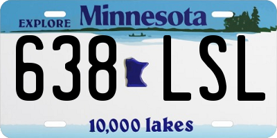 MN license plate 638LSL