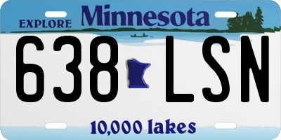 MN license plate 638LSN