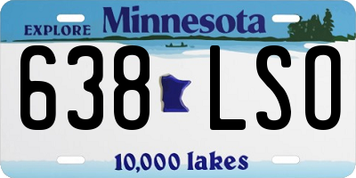 MN license plate 638LSO