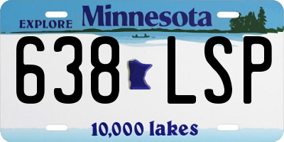 MN license plate 638LSP