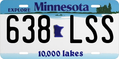 MN license plate 638LSS