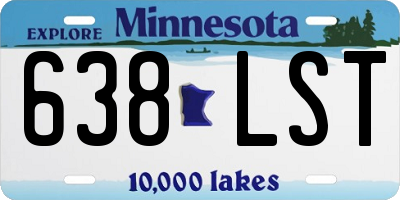 MN license plate 638LST