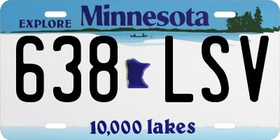 MN license plate 638LSV