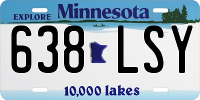 MN license plate 638LSY