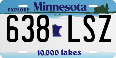 MN license plate 638LSZ