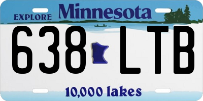 MN license plate 638LTB