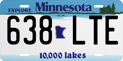 MN license plate 638LTE