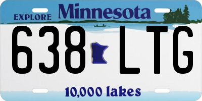 MN license plate 638LTG
