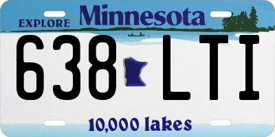 MN license plate 638LTI