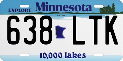 MN license plate 638LTK