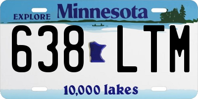 MN license plate 638LTM