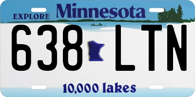 MN license plate 638LTN