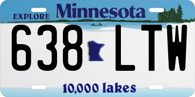 MN license plate 638LTW