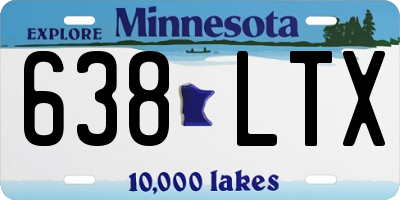 MN license plate 638LTX