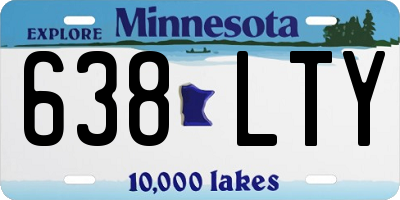MN license plate 638LTY
