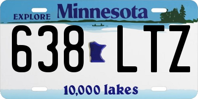MN license plate 638LTZ
