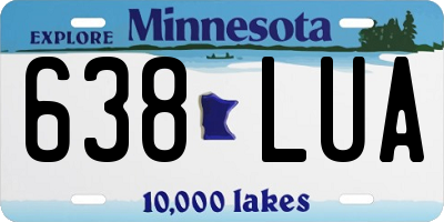MN license plate 638LUA