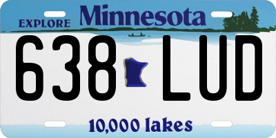 MN license plate 638LUD
