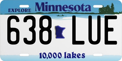MN license plate 638LUE