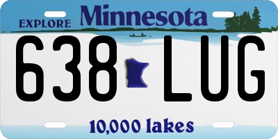 MN license plate 638LUG