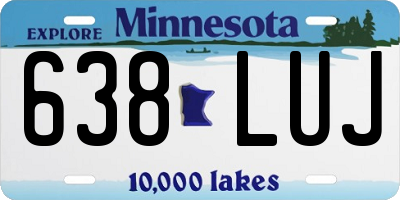 MN license plate 638LUJ