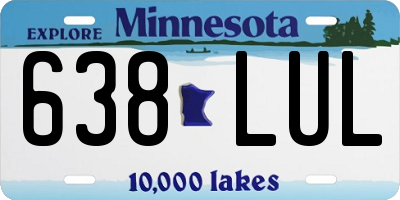 MN license plate 638LUL