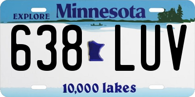 MN license plate 638LUV