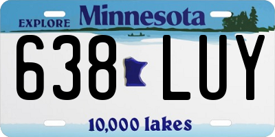 MN license plate 638LUY