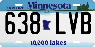 MN license plate 638LVB