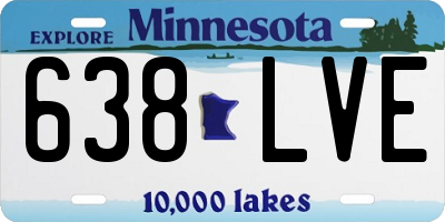 MN license plate 638LVE