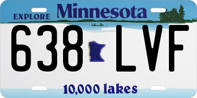 MN license plate 638LVF