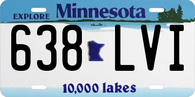 MN license plate 638LVI