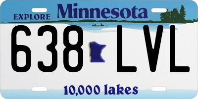 MN license plate 638LVL