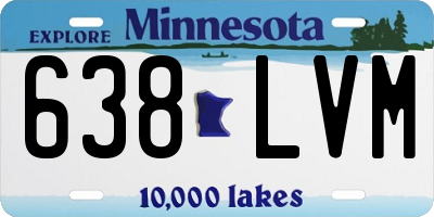 MN license plate 638LVM