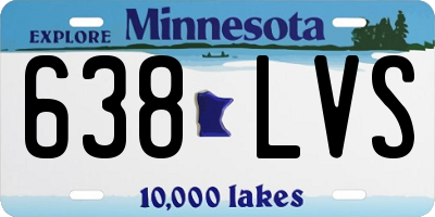 MN license plate 638LVS