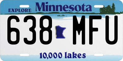 MN license plate 638MFU