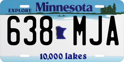MN license plate 638MJA