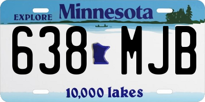 MN license plate 638MJB