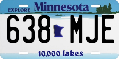 MN license plate 638MJE