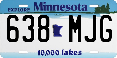 MN license plate 638MJG