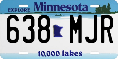 MN license plate 638MJR