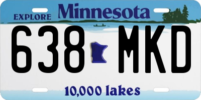MN license plate 638MKD