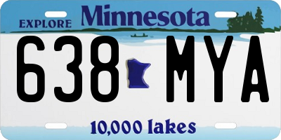 MN license plate 638MYA