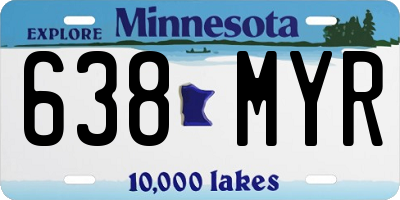 MN license plate 638MYR