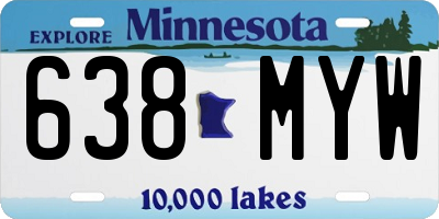 MN license plate 638MYW