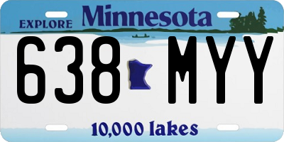 MN license plate 638MYY